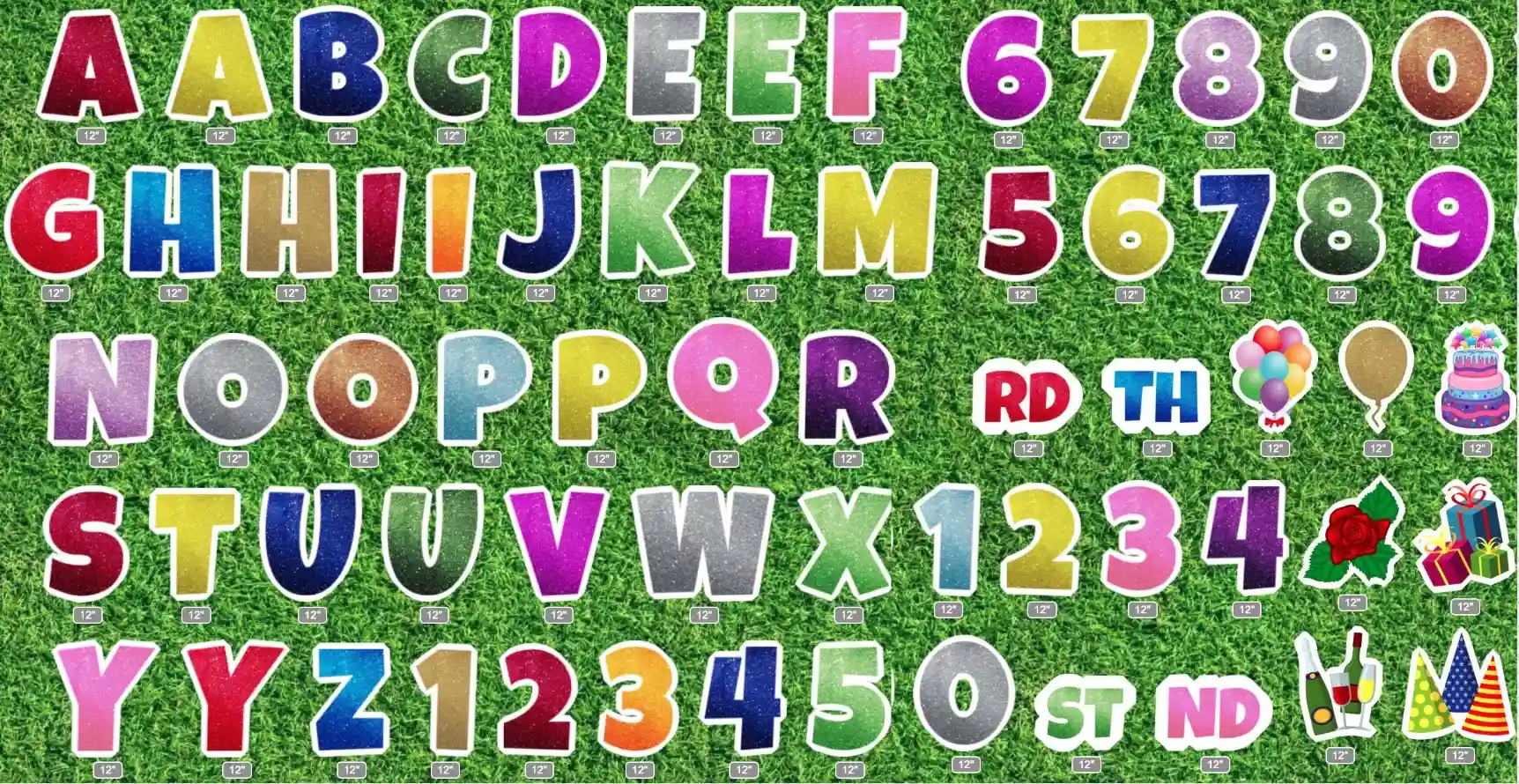 glitter alphabet letter set