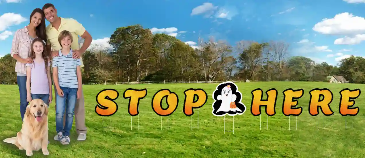 stop here lawn letters