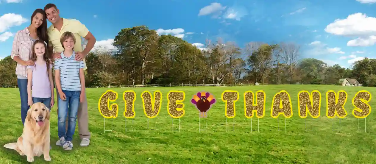 give thanks lawn letters