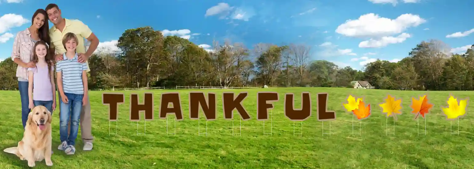 thankful lawn letters